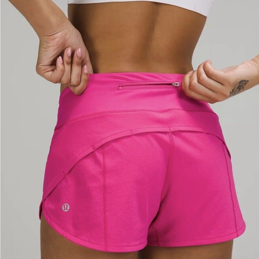 Sonic pink lululemon speed up shorts 8